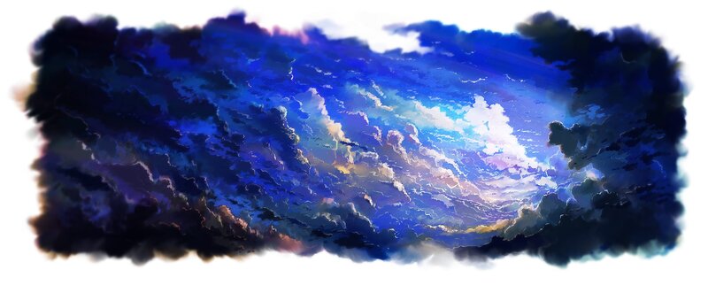 Blue and White Clouds — Dramatic