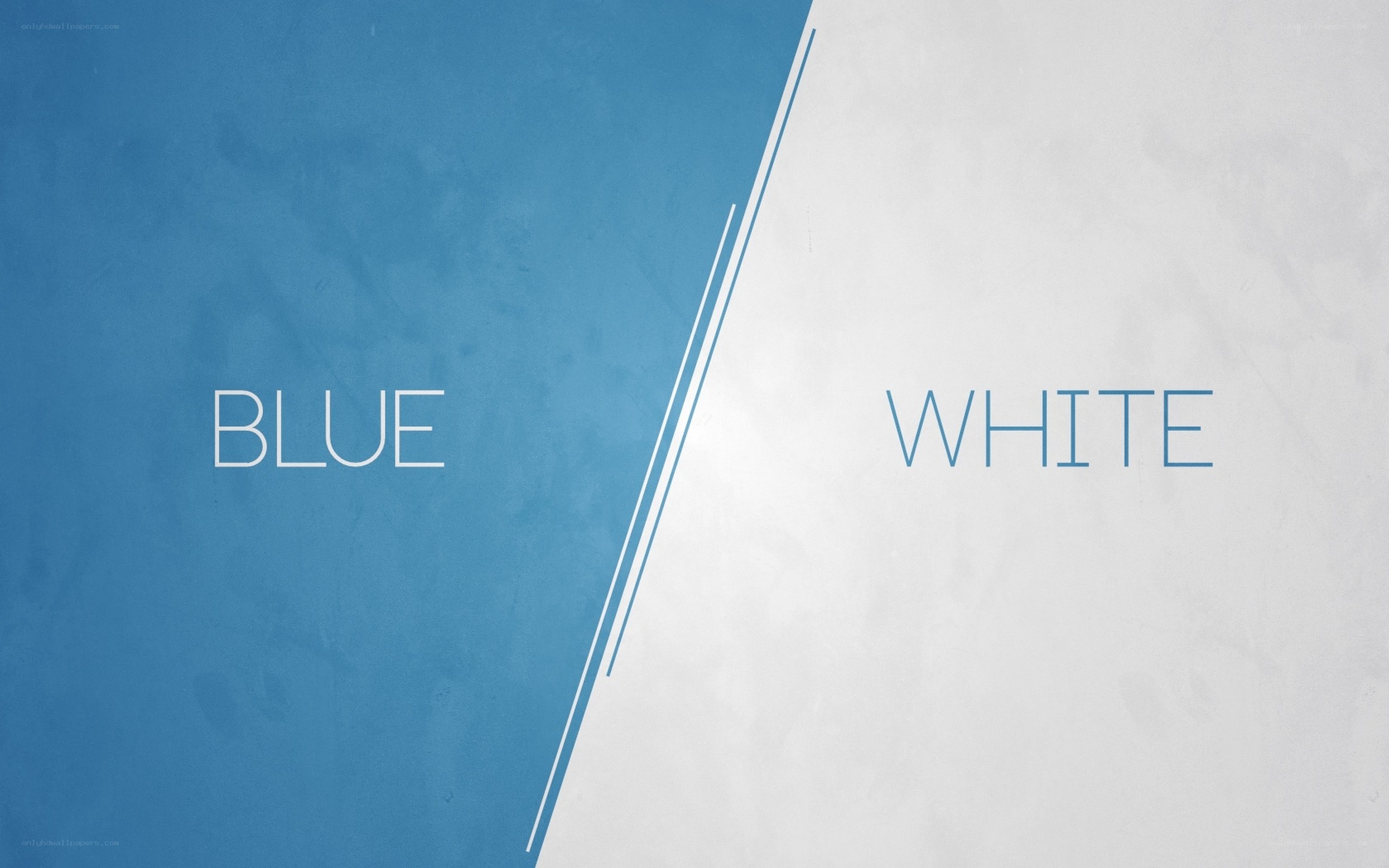 blue and white color split