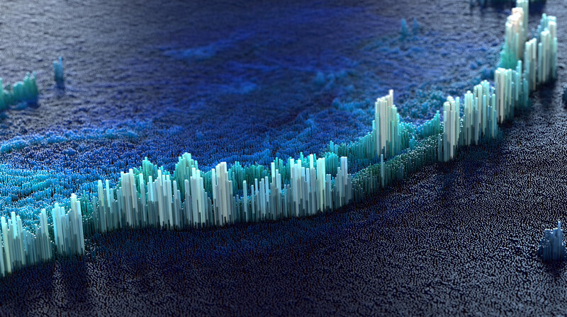Blue and White Data Columns