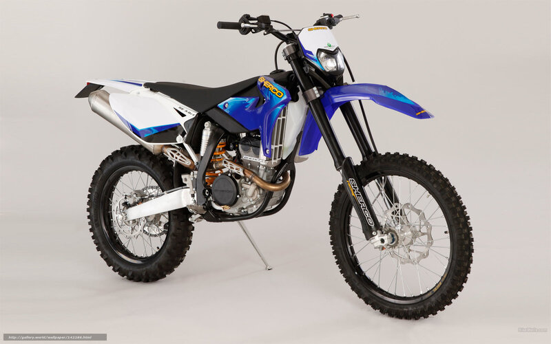 blue and white dirt bike