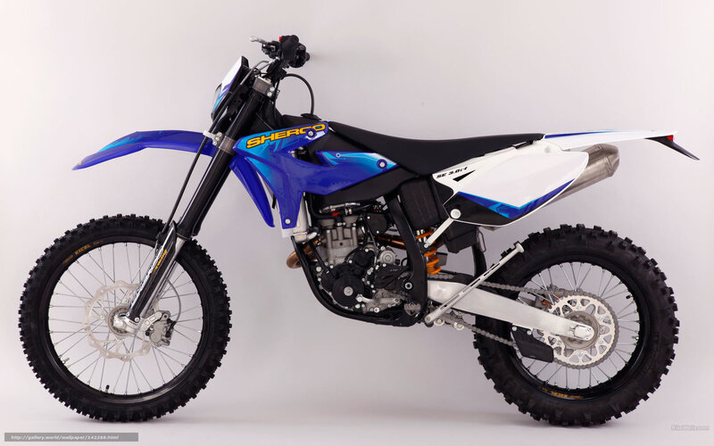 blue and white dirt bike