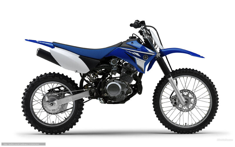 blue and white dirt bike