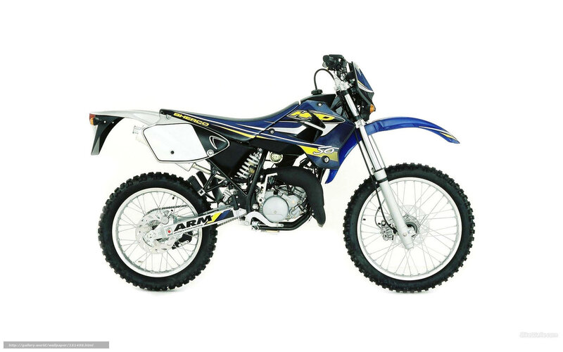 blue and white dirt bike