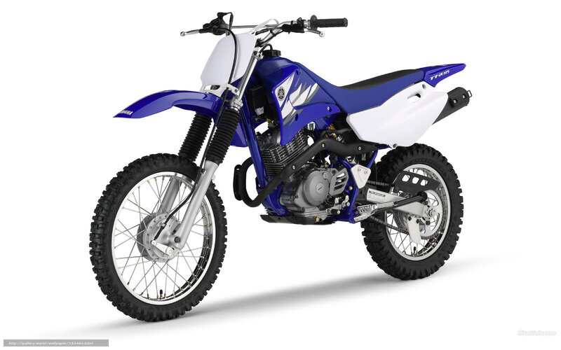 blue and white dirt bike