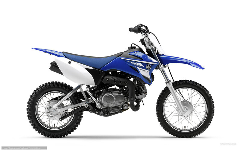 blue and white dirt bike