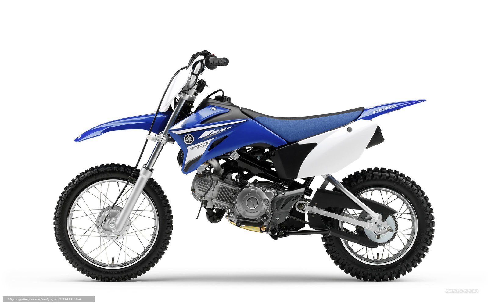 blue and white dirt bike