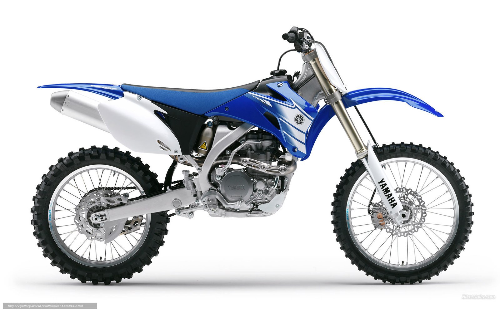 blue and white dirt bike