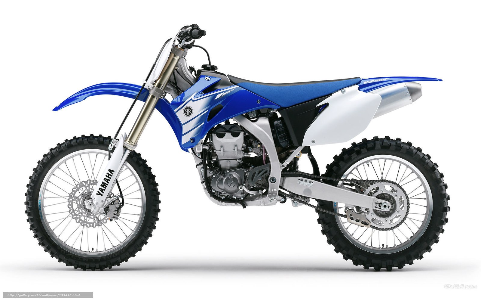 blue and white dirt bike