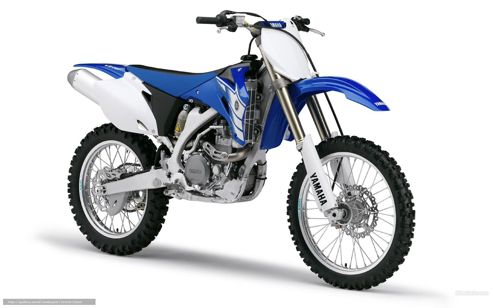blue and white dirt bike