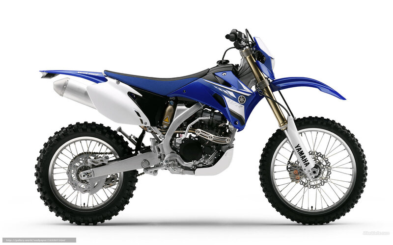 blue and white dirt bike