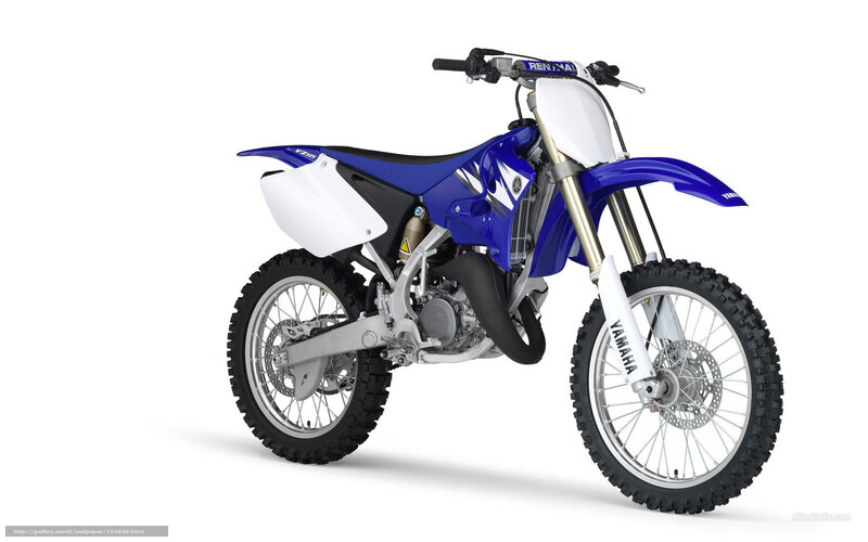 blue and white dirt bike