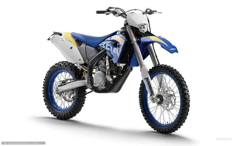 blue and white dirt bike