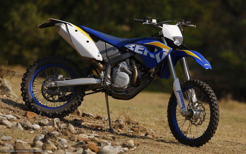 blue and white dirt bike