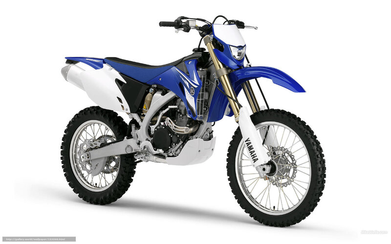 Blue and White Dirt Bike — Neutral, Photograph, Motorcycle, Handlebars, Front Wheel