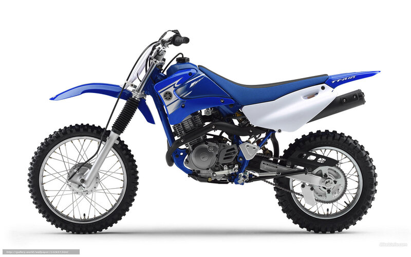 Blue and White Dirt Bike — Neutral, Photograph, Motorcycle, Seat, Engine
