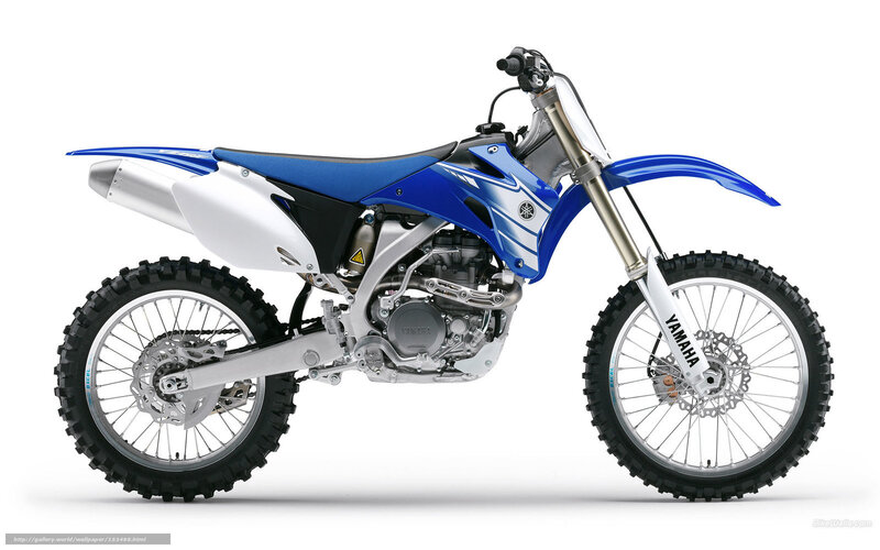 Blue and White Dirt Bike — Neutral, Photograph, Motorcycle, Wheel, Engine