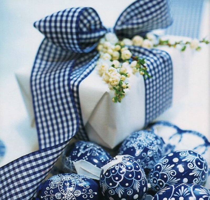 Blue and White Eggs