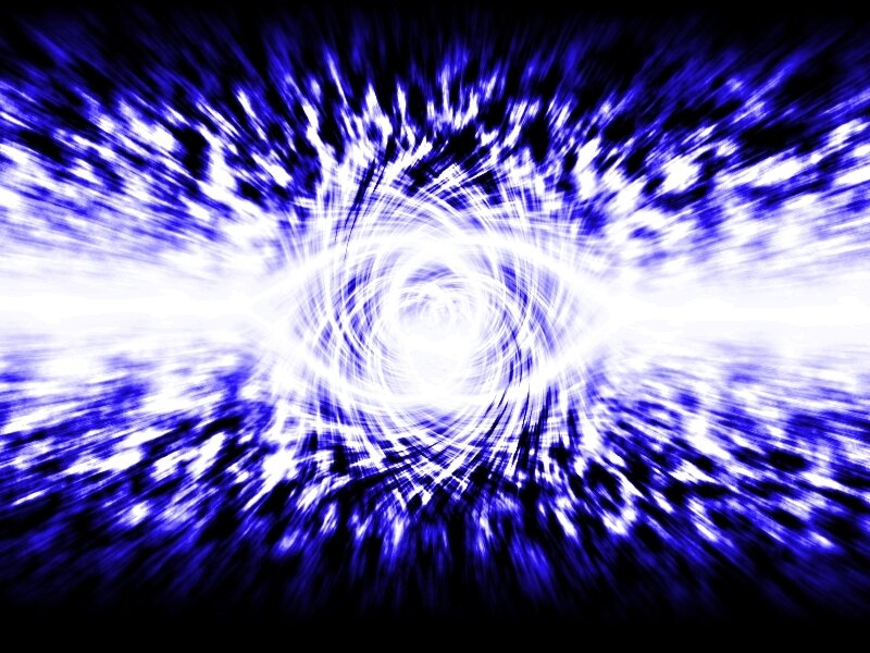 Blue and White Energy Vortex