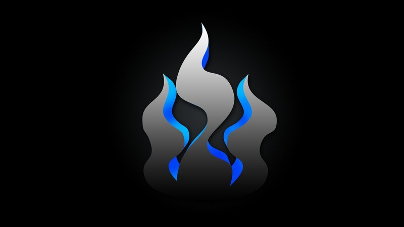 Blue and White Flame