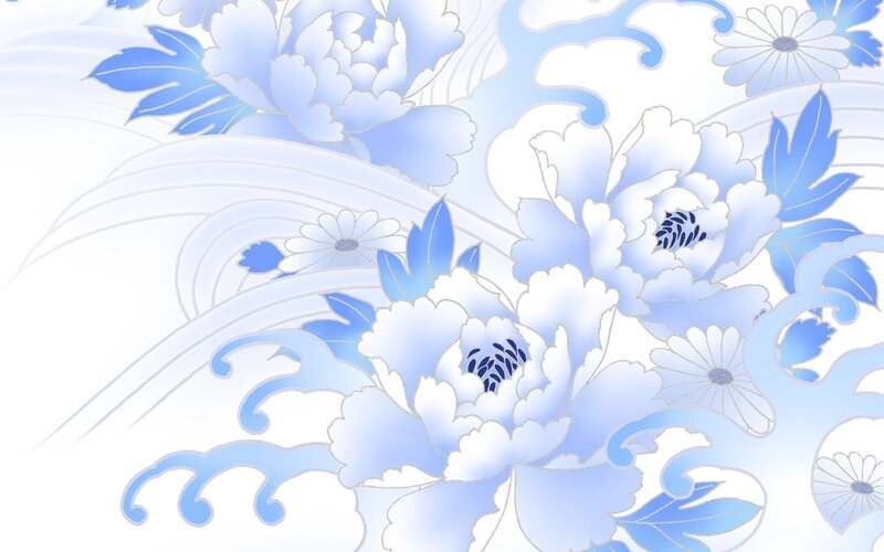 Blue and White Floral Pattern — Serene