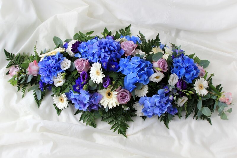 Blue and White Flower Arrangement