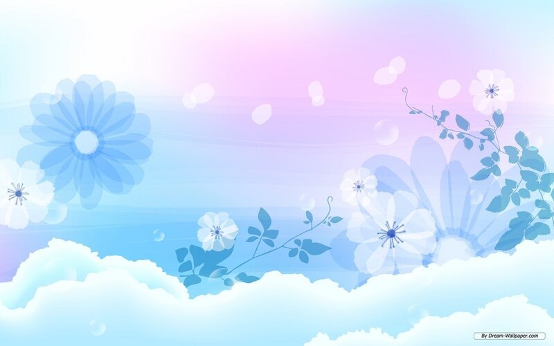 Blue and White Flowers — Serene, Morning