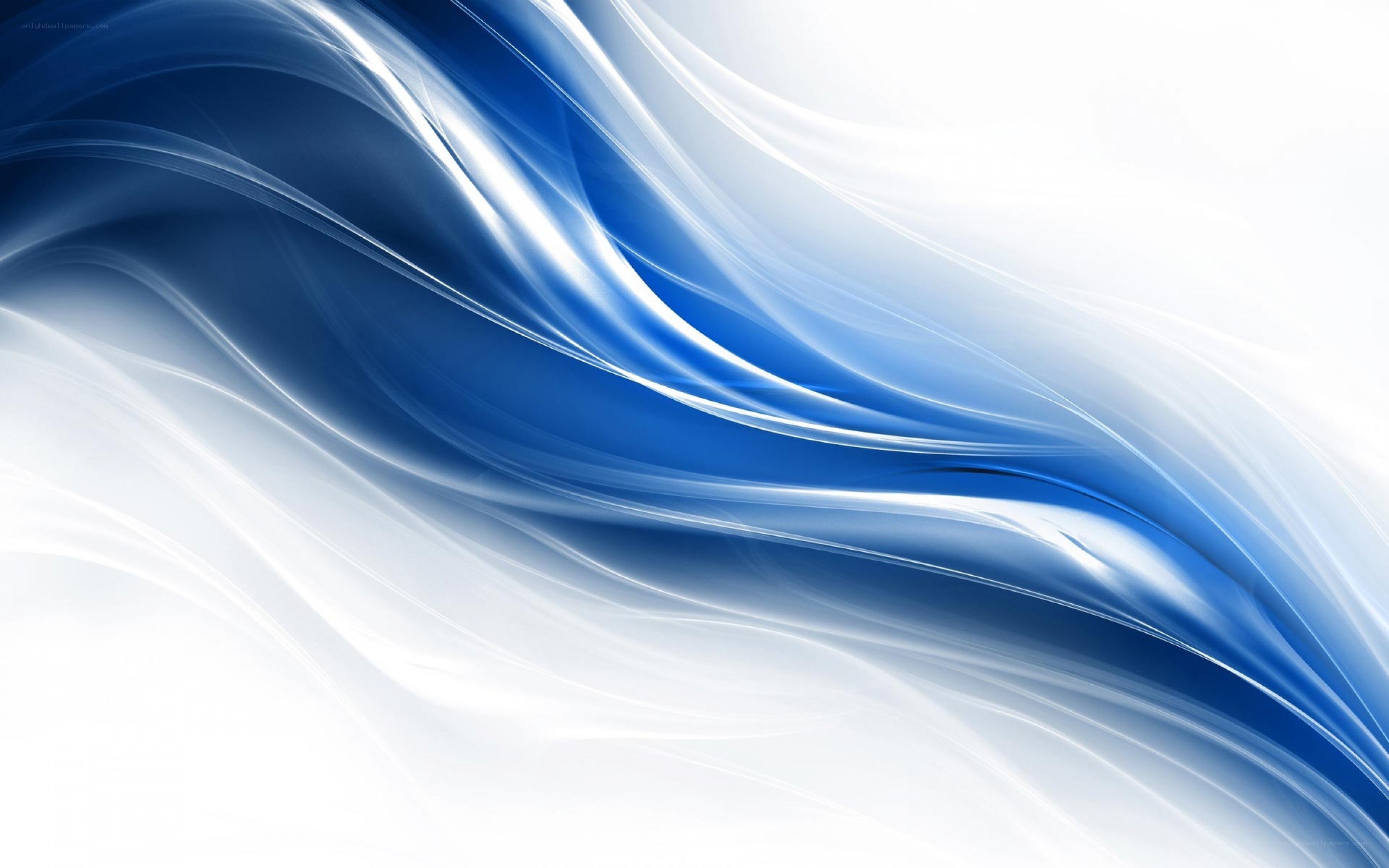 blue and white flowing waves