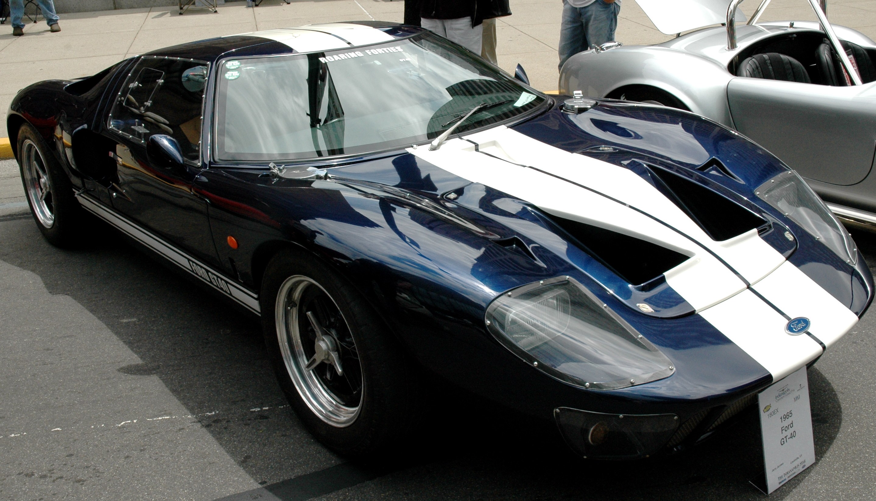 Blue and white Ford GT40