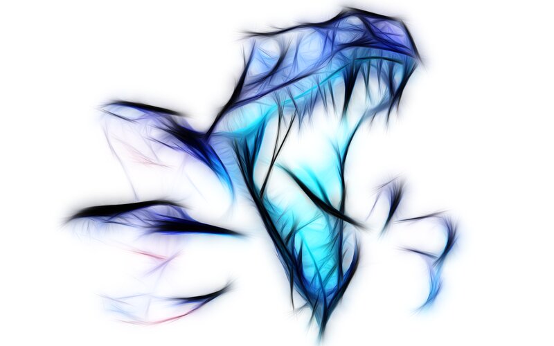 Blue and White Fractal Design — Ethereal