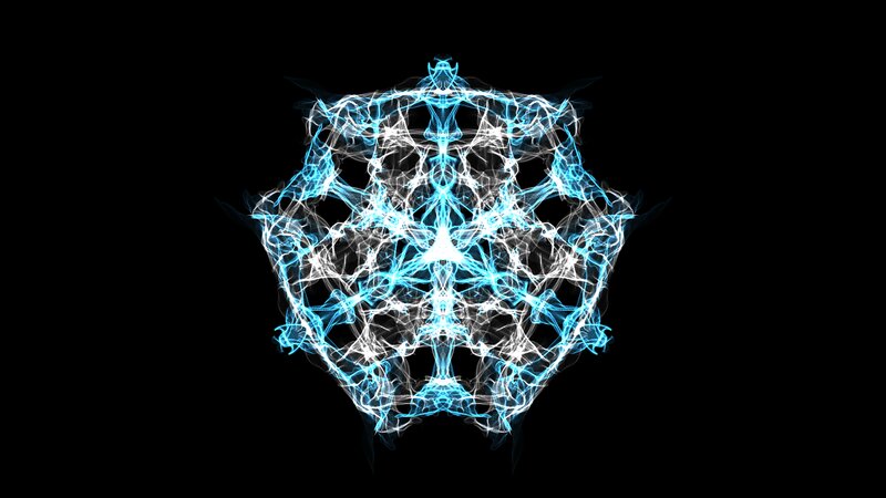 Blue and White Fractal Pattern — Energetic