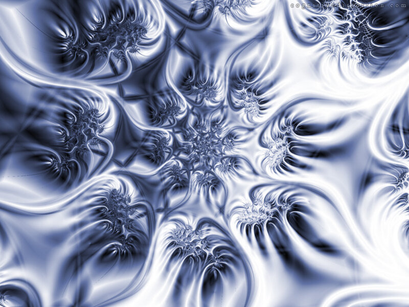 blue and white fractal pattern