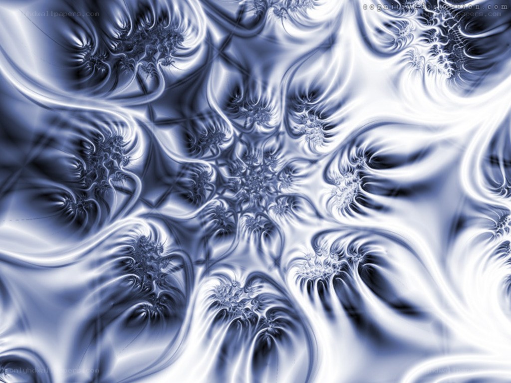 blue and white fractal pattern