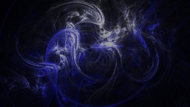 Blue and White Fractal Swirls
