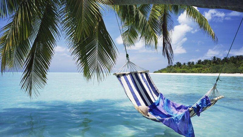 Blue-and-white Hammock — Blue