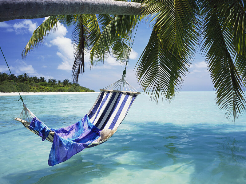 Blue-and-white Hammock