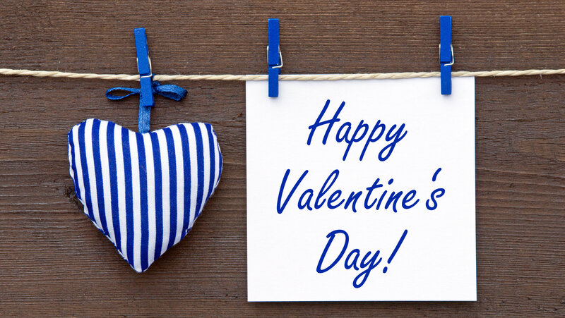 Blue and White Heart