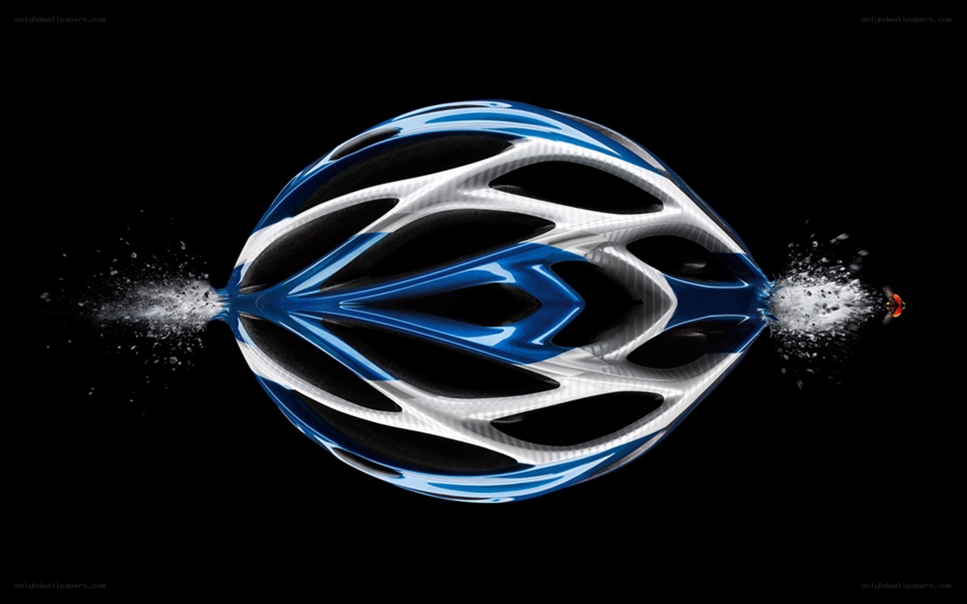 blue and white helmet design