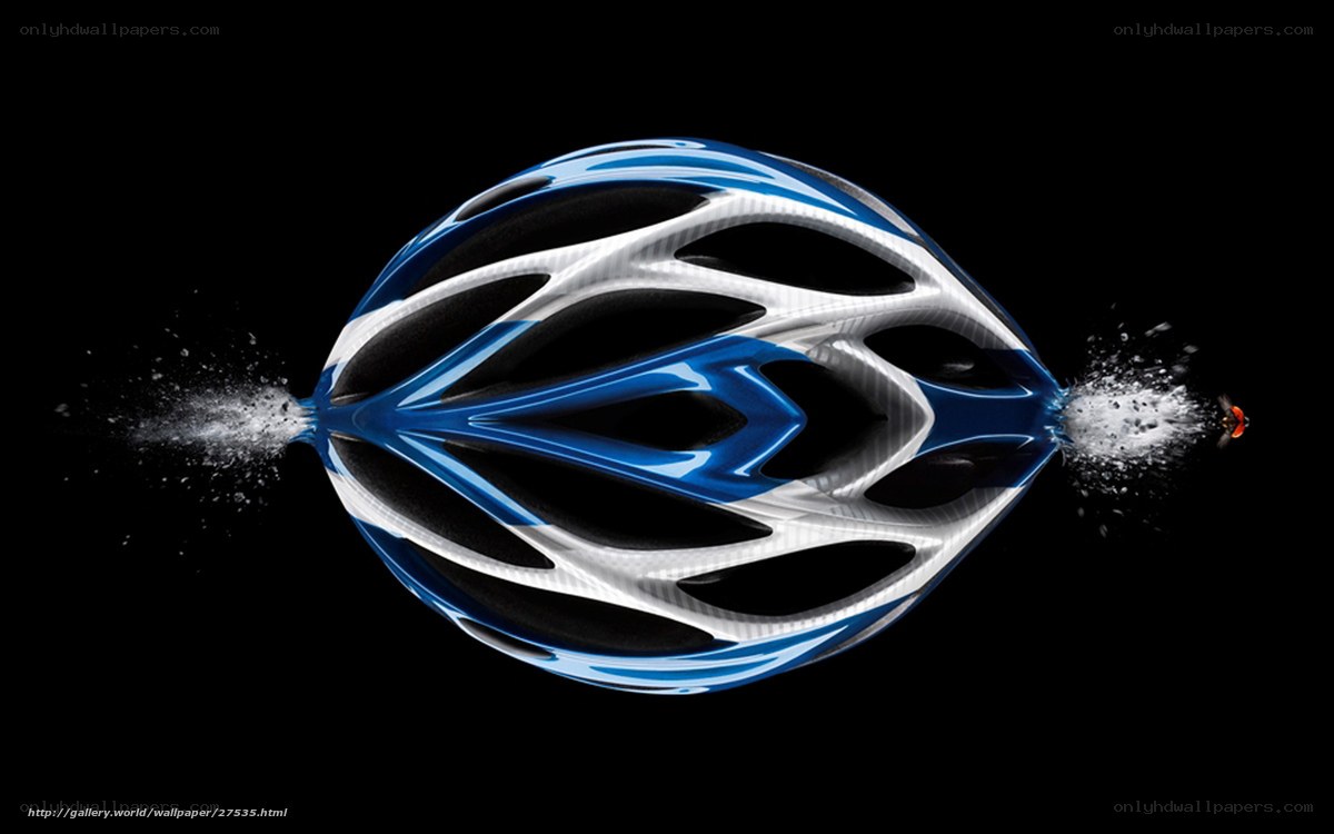 blue and white helmet design