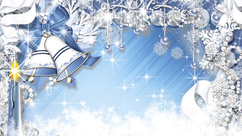 Blue and White Holiday Bells