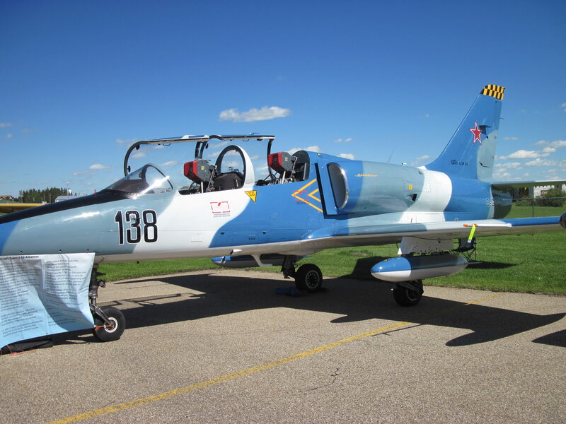 Blue and White Jet Aircraft — Clear, Afternoon
