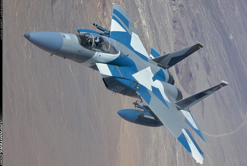 Blue and White Jet Fighter — Dynamic