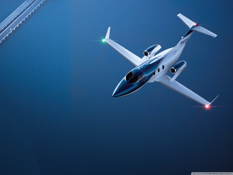 Blue and White Jet