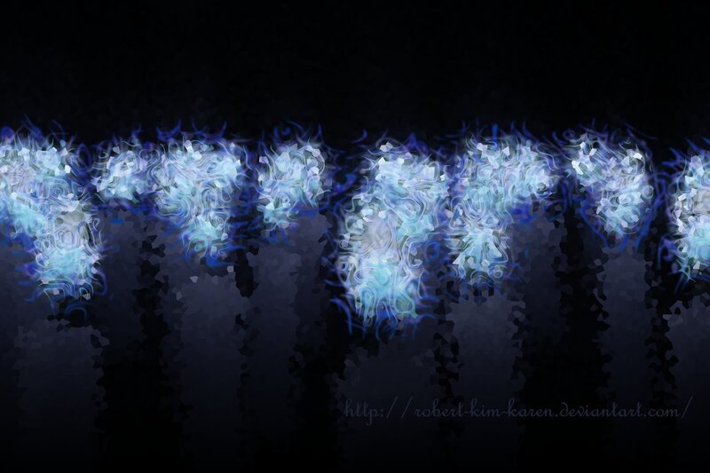 Blue and White Light Patterns