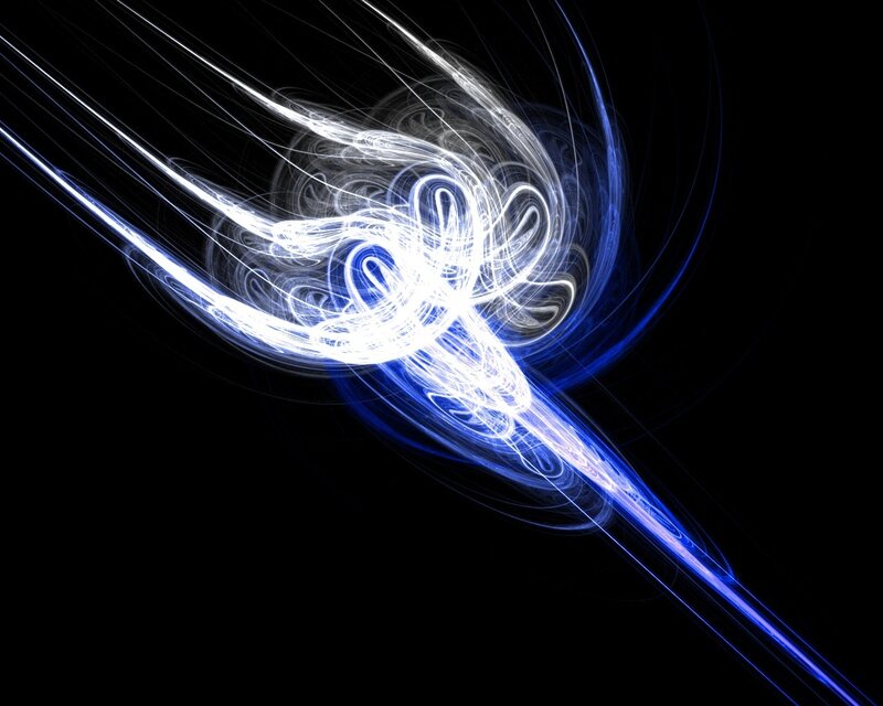 Blue and White Light Streaks — Black, Dynamic
