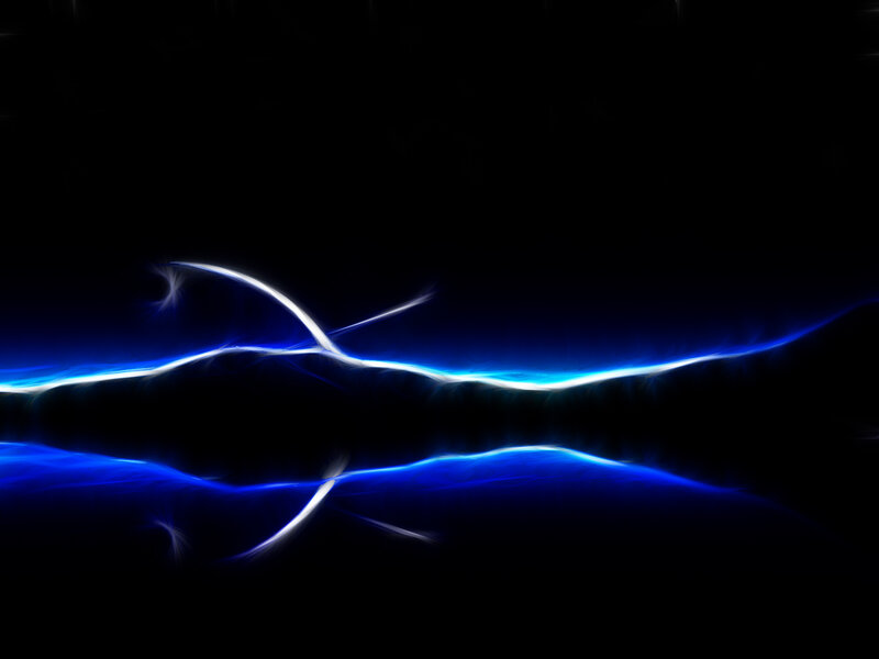 Blue and White Light Streaks — Dynamic, Abstract, Darkness