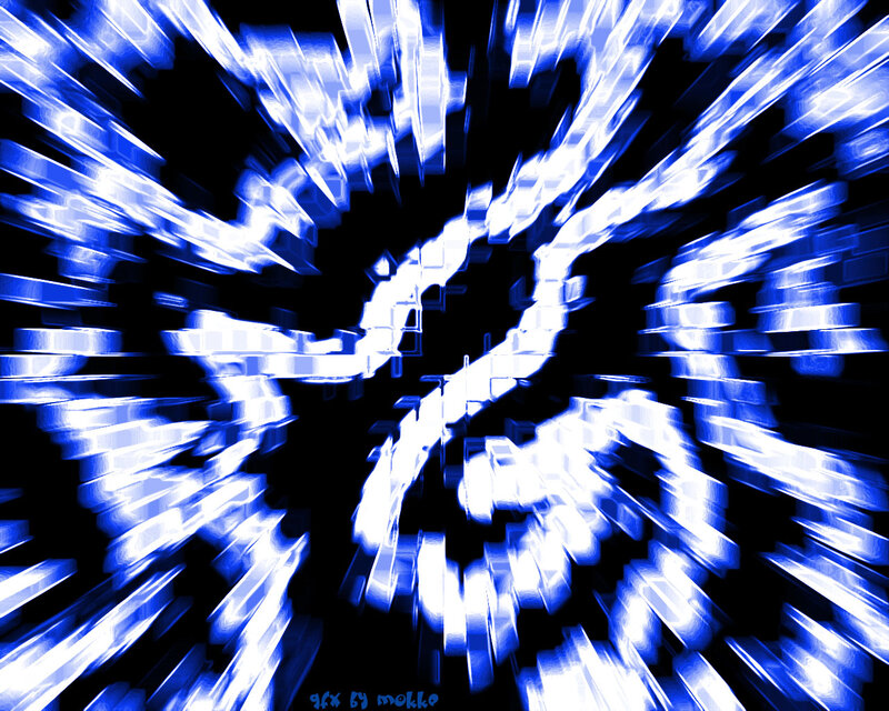 Blue and White Light Streaks — Dynamic, Abstract