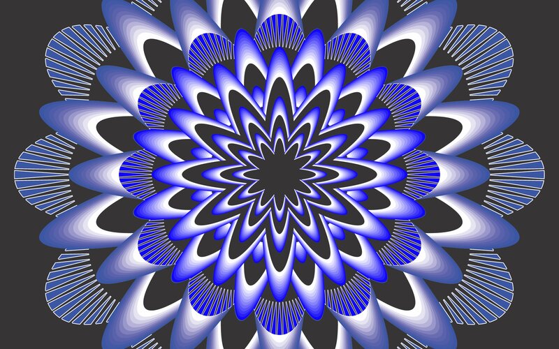 Blue and White Mandala