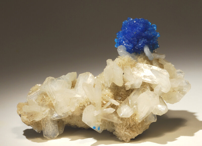 Blue and White Mineral Cluster