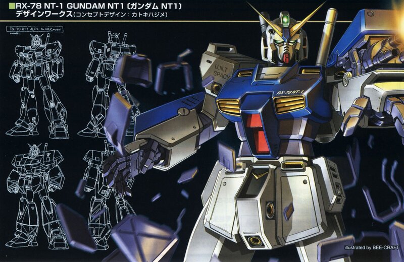 Blue and White Mobile Suit — Dramatic, Manga
