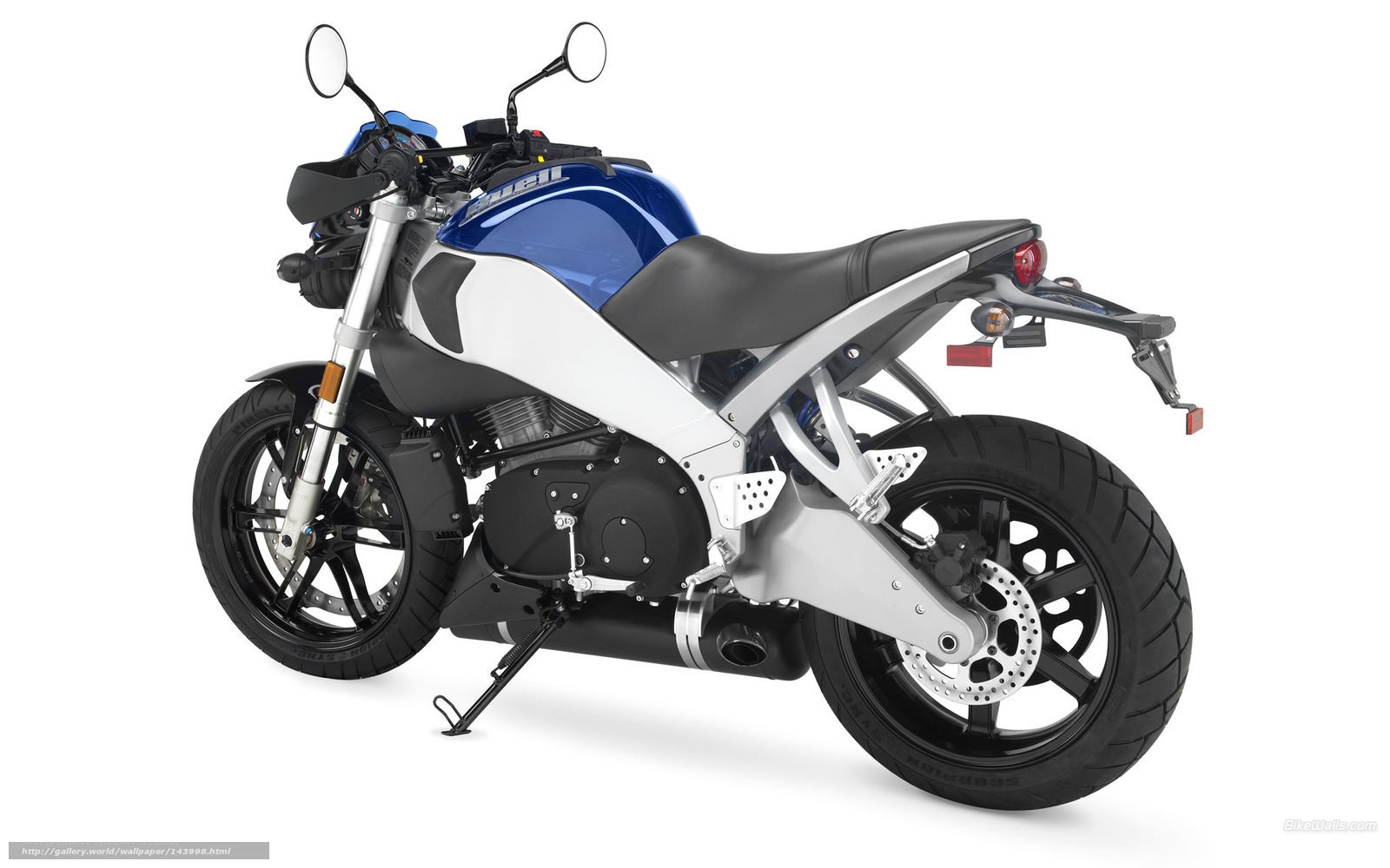 blue and white motorcycle